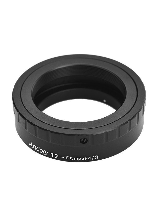 Metal Lens Mount Adapter Ring T/T2 Mount Lens Adapter Replacement for Olympus E-1/E-3/E-10/E-20/E-30/E-300/E-330/E-400/E-410/E-420/E-450/E-500/E-510/E-520/E-600/E-620/E-100 RS Micro 4/3 Mount Cameras