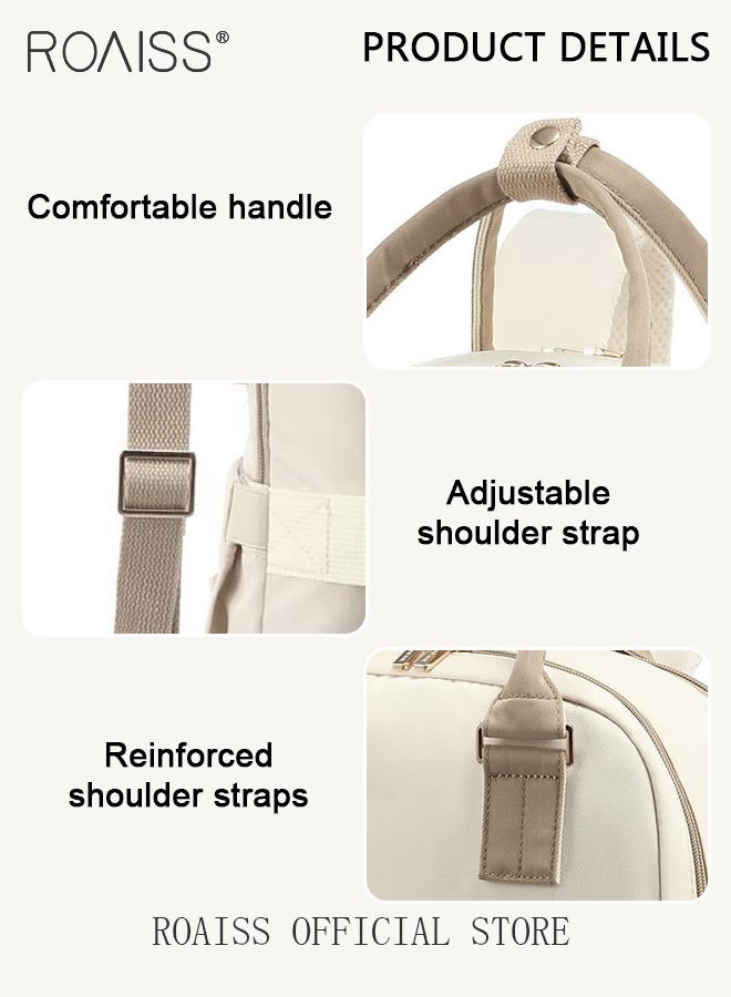 Unisex Multifunctional Backpack with Comfortable Back Padding Large Capacity Multiple Compartments Scientific Partitioning Ideal for Short Trips with Trolley Case Fixing Strap and USB Charging