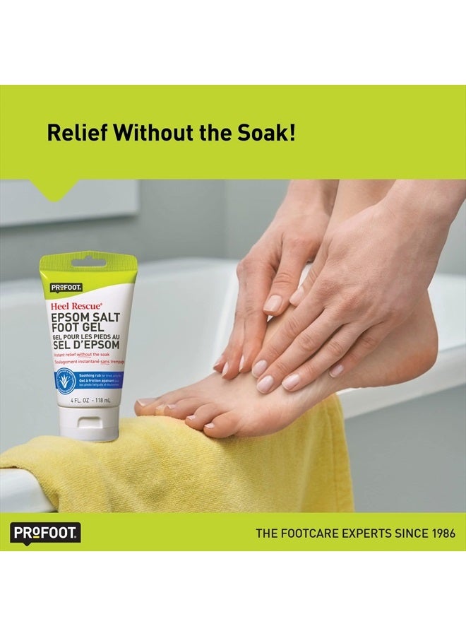 Epsom Salt Foot Gel, 4 Ounce, Soothing Relief for Painful, Tired, Aching Feet, Ditch the Foot Bath for Instant Relief