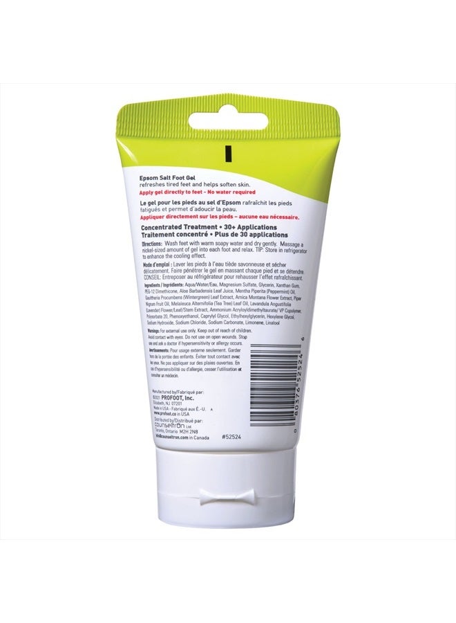 Epsom Salt Foot Gel, 4 Ounce, Soothing Relief for Painful, Tired, Aching Feet, Ditch the Foot Bath for Instant Relief