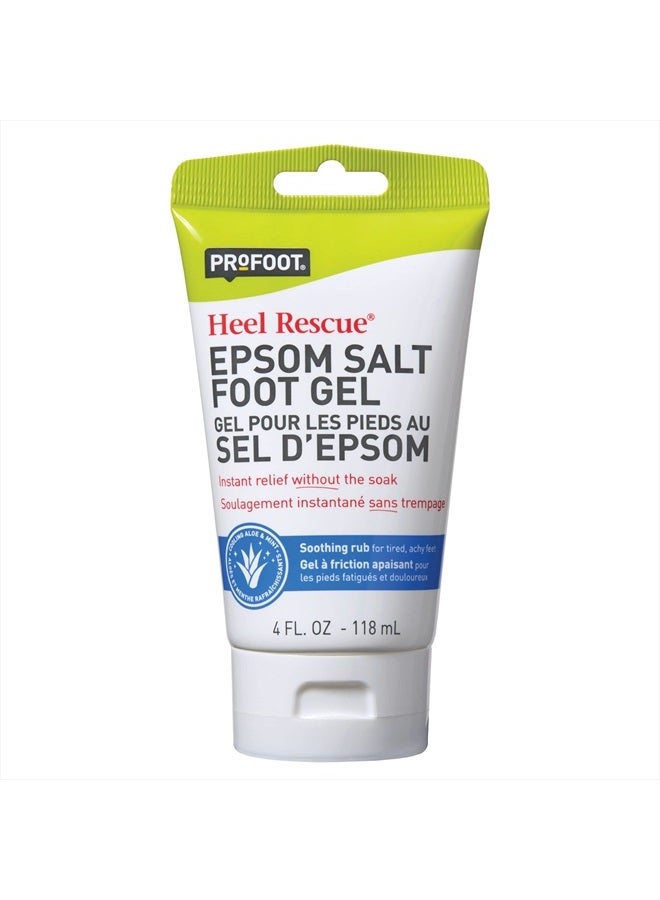 Epsom Salt Foot Gel, 4 Ounce, Soothing Relief for Painful, Tired, Aching Feet, Ditch the Foot Bath for Instant Relief