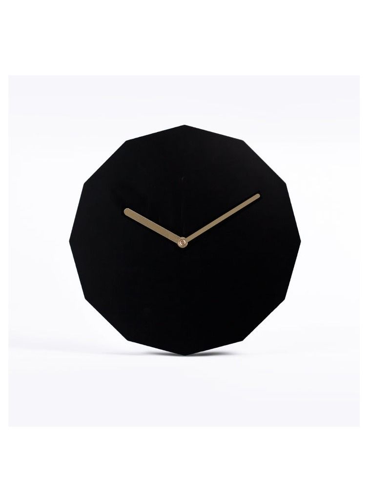 Hexagon Black Acrylic Wall Clock