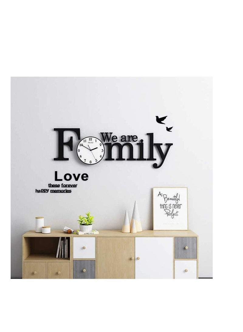 Family Acrylic Wall Clock