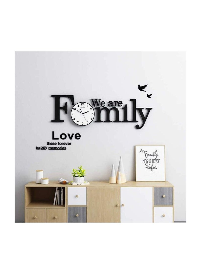 We are Family Acrylic Wall Clock