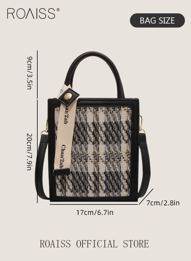 Women Stylish Crossbody Bag with Top Handle, Mini Shoulder Bag with Adjustable Strap, Elegant Chic Handbag for Ladies, Ideal for Dating, Shopping and Everyday Use