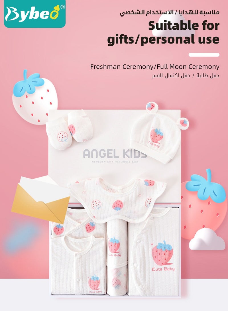 24PCS Newborn Baby Gift Set, Newborn Layette Gift Set for Boys and Girls, Babies Essential Clothes Accessories with Baby Blanket, 100% Premium Cotton,  for Spring Summer Autumn Winter Four Seasons