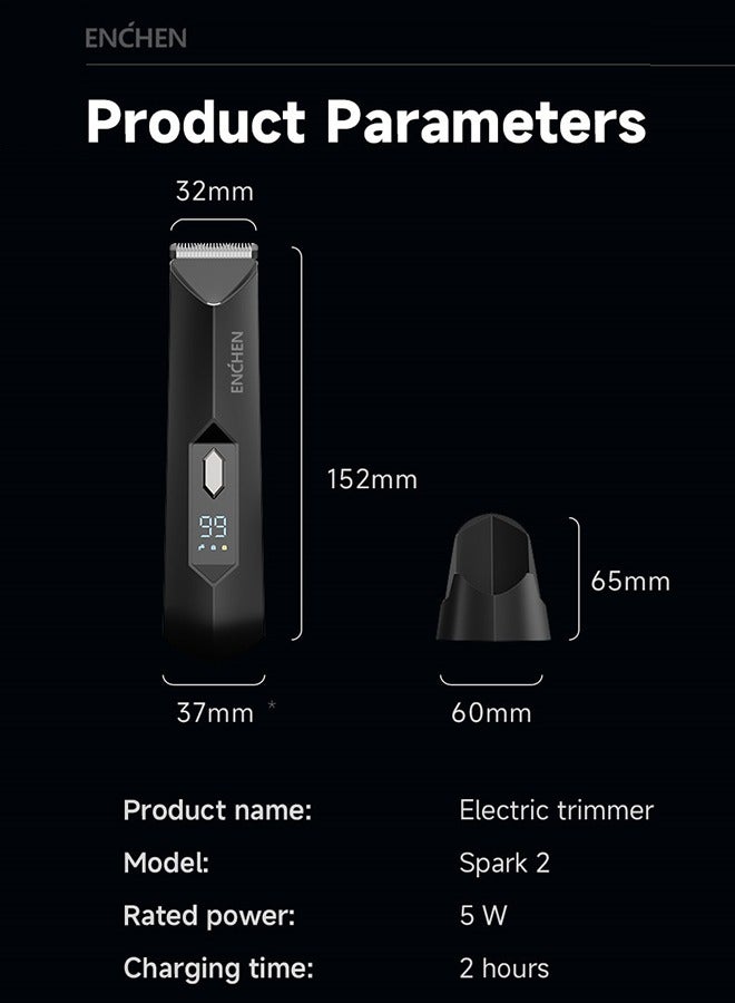 Body Hair Trimmer for Men Pubic Hair Trimmer - Wet/Dry Ball Trimmer with Ceramic Blade, Rechargeable Body Groomer for Men with Standing Recharge Dock, Cordless Groin Hair Trimmer for Men