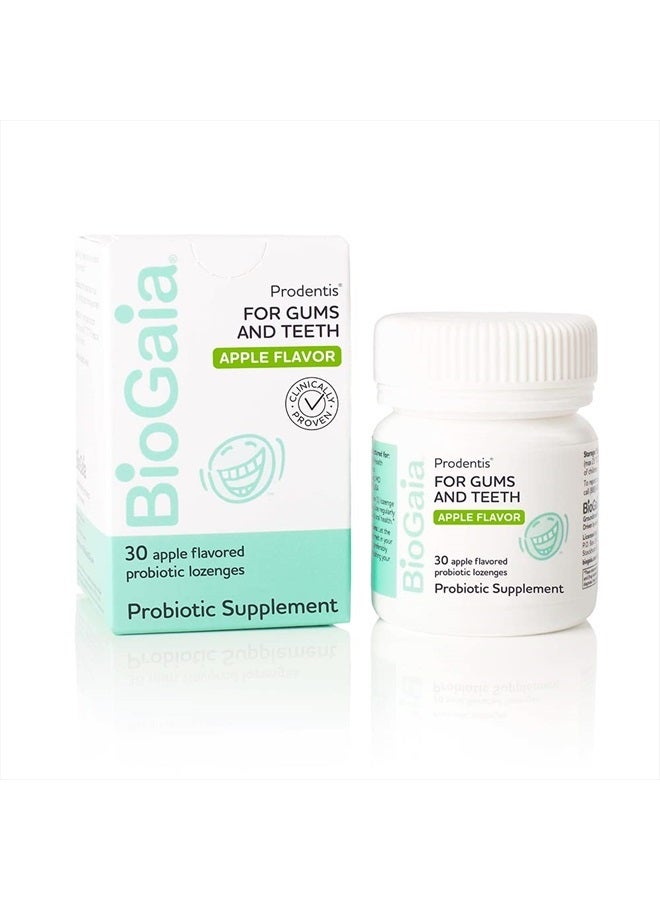 Prodentis | Dental Probiotics for Teeth and Gums | Promotes Good Oral Health & Gut Health Too | Oral Probiotics | 30 Apple-Flavored Lozenges | 1-Pack