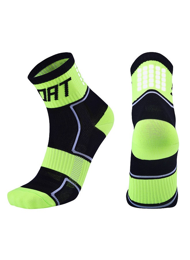 Reflective Cycling Socks High-Visibility Breathable Athletic Socks Bike Riding Running Socks for Men and Women