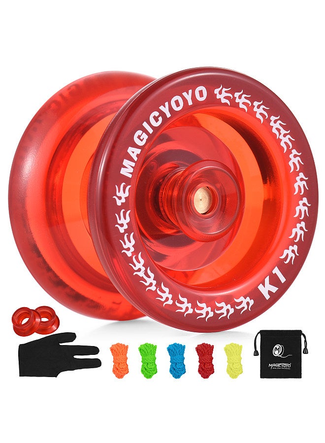 Unresponsive Yoyo for Kids Yo-Yo Ball with 5 Replacement Strings Glove Storage Pouch