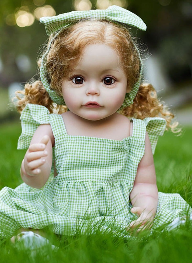 Reborn Baby Doll: 20 inch 50 cm Realistic Lifelike Full Vinyl Body With Hand Rooted Hair