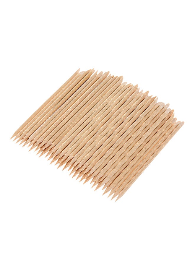 100PCS Nail Art Wood Sticks Wooden Cuticle Remover Pusher Manicure Pedicure Tool Disposable