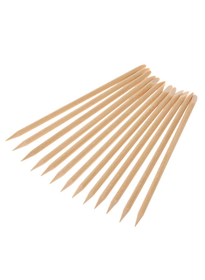 100PCS Nail Art Wood Sticks Wooden Cuticle Remover Pusher Manicure Pedicure Tool Disposable