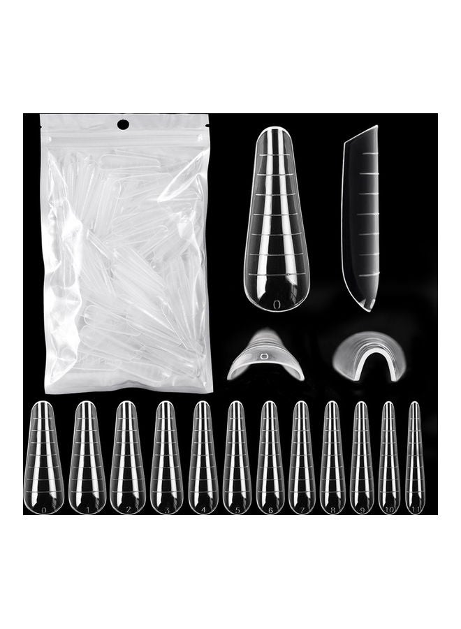 120-Piece False Nail Tips With Scale Transparent