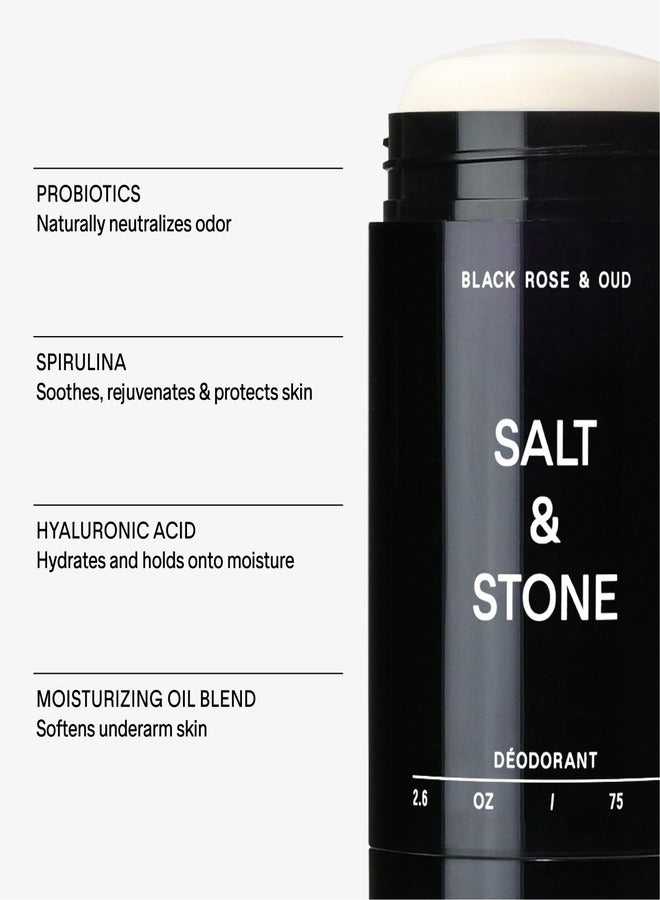Salt & Stone Black Rose & Oud Extra Strength Aluminum Free Deodorant 75g