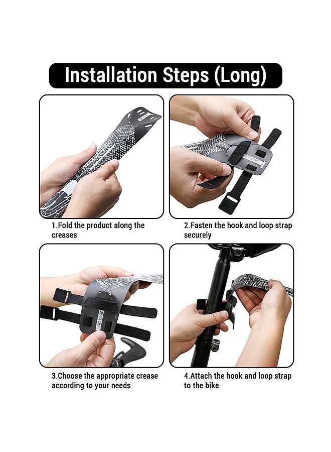 Foldable Bike Mud Guard Set Mountain Bike Front Rear Quick Release Cycling Wings