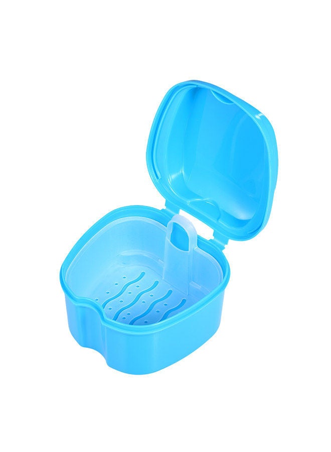 Denture Bath Box Case Dental False Teeth Storage Box Cleaning Container Rinsing Basket Retainer Appliance Holder Tray