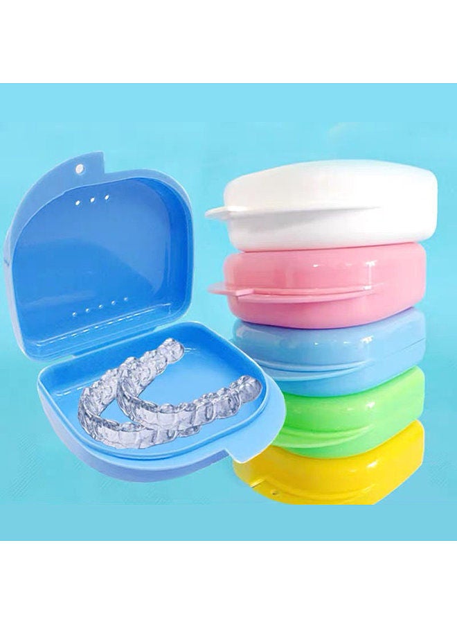 Orthodontic braces box oral cavity with orthodontic retainer box dentures placed dental half-mouth storage box