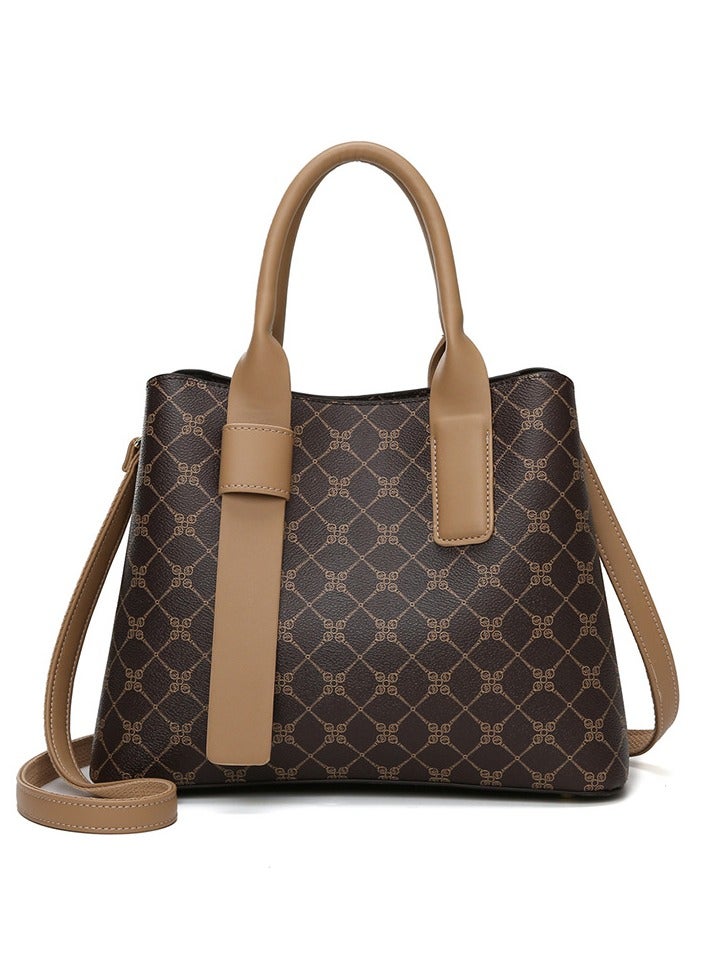 Large Capacity Crossbody Bag Stylish Embossed Shoulder Tote Bag for Everyday Use