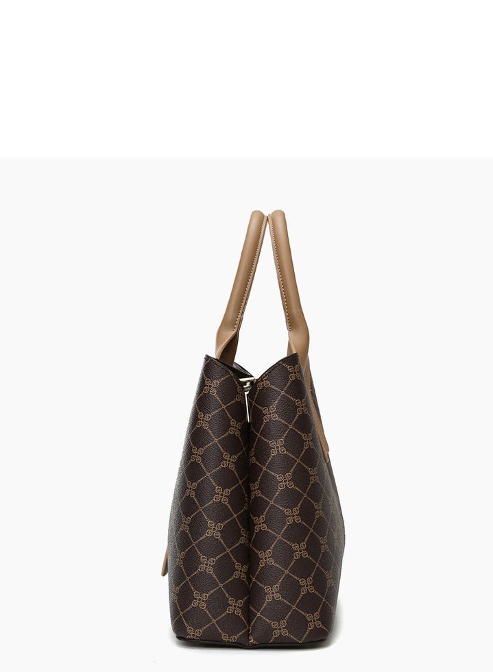 Large Capacity Crossbody Bag Stylish Embossed Shoulder Tote Bag for Everyday Use