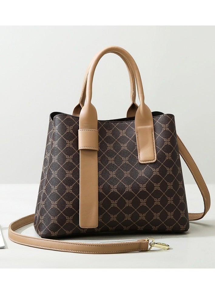 Large Capacity Crossbody Bag Stylish Embossed Shoulder Tote Bag for Everyday Use