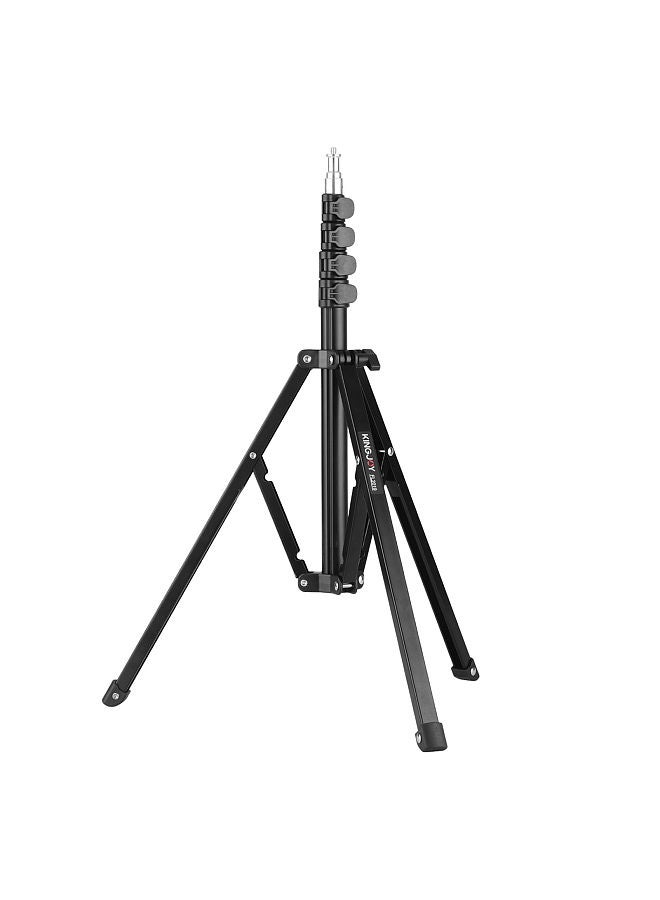 FL2019 Adjustable Metal Tripod Light Stand 8kg/17.6lbs Load Capacity 1/4 Inch Screw Max. Height 180cm/5.9ft for Photography Studio Reflector Softbox LED Video Light Umbrella