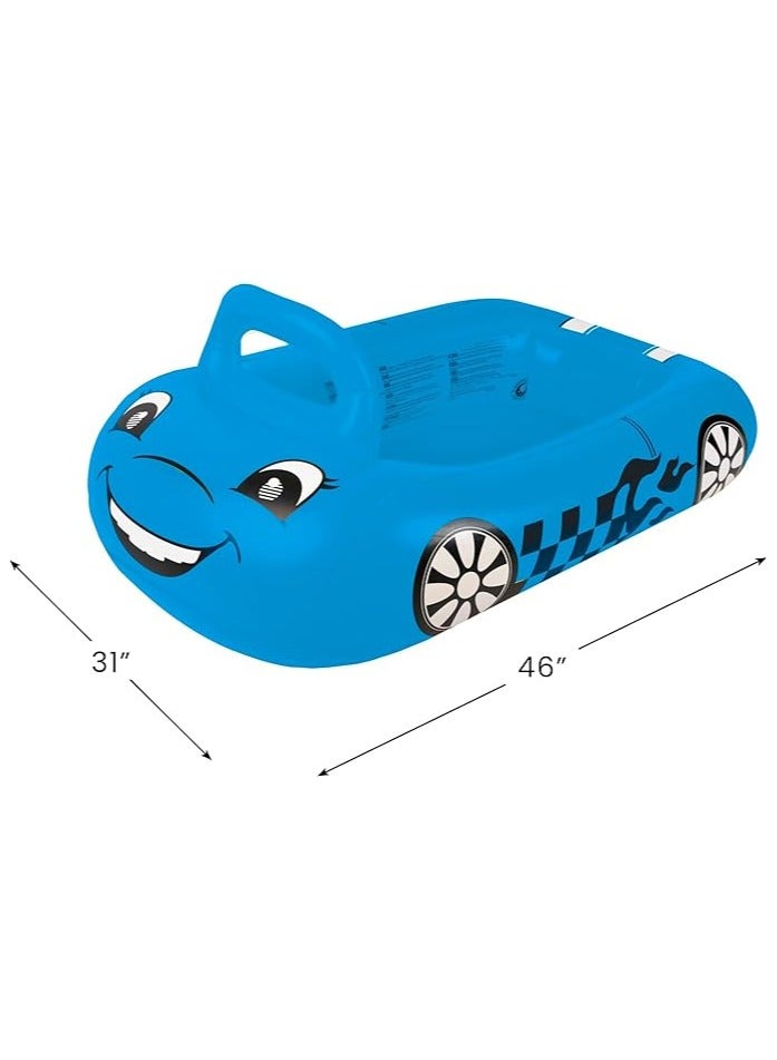 Inflatable car toy for children, blue color