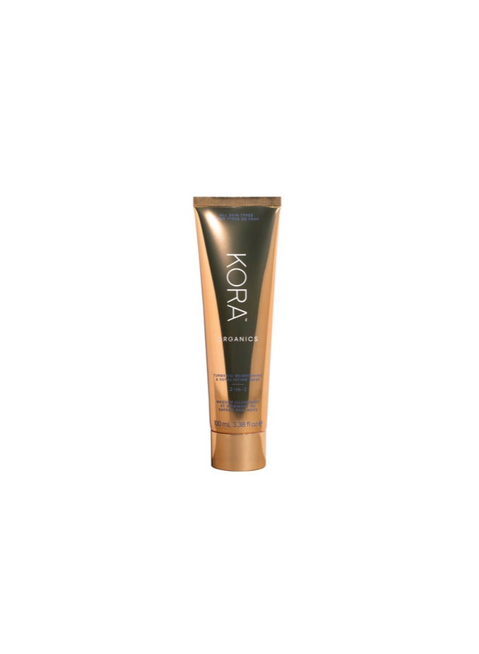 Kora Organics Turmeric 2-in-1 Brightening and Exfoliating Mask 100ml