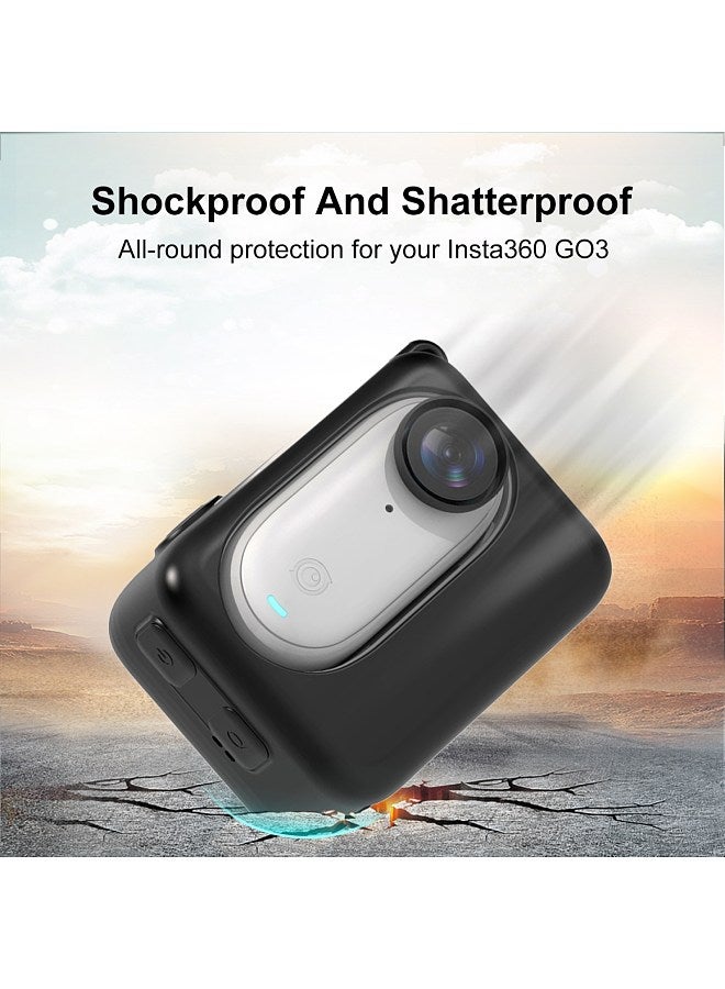 PU865 Camera Protector Case Silicone Cover Camera Case Anti-Scratch Compatible with Insta360 GO 3