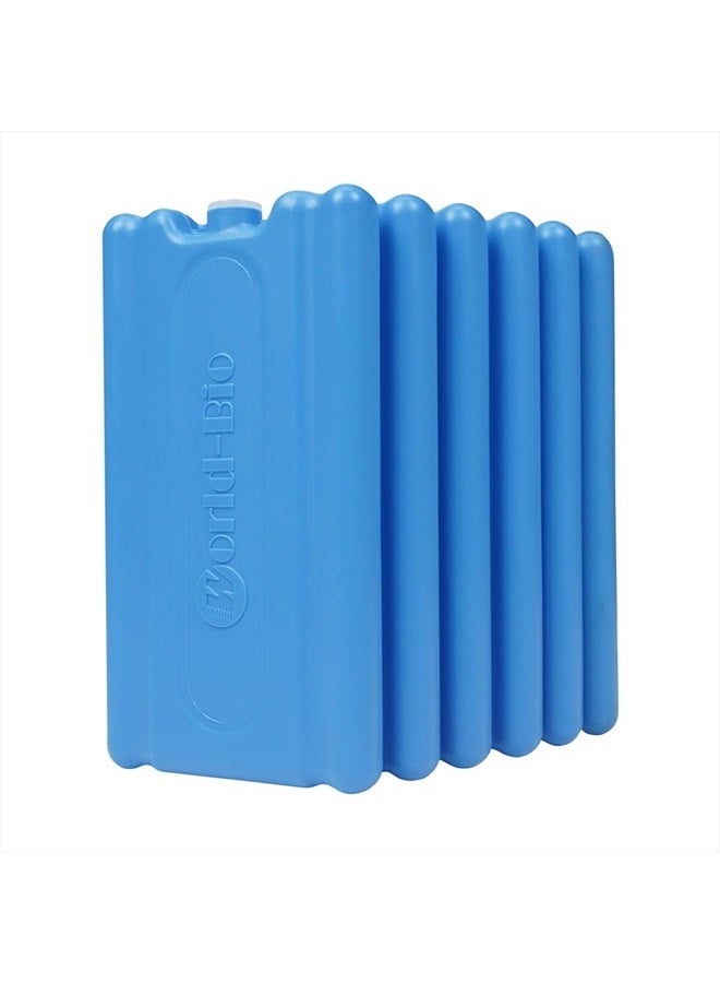 Blue 6 Pack Reusable Freezer Meal Holder with Leakproof Insulation