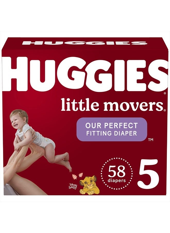 Huggies Little Movers Diapers, Size 5