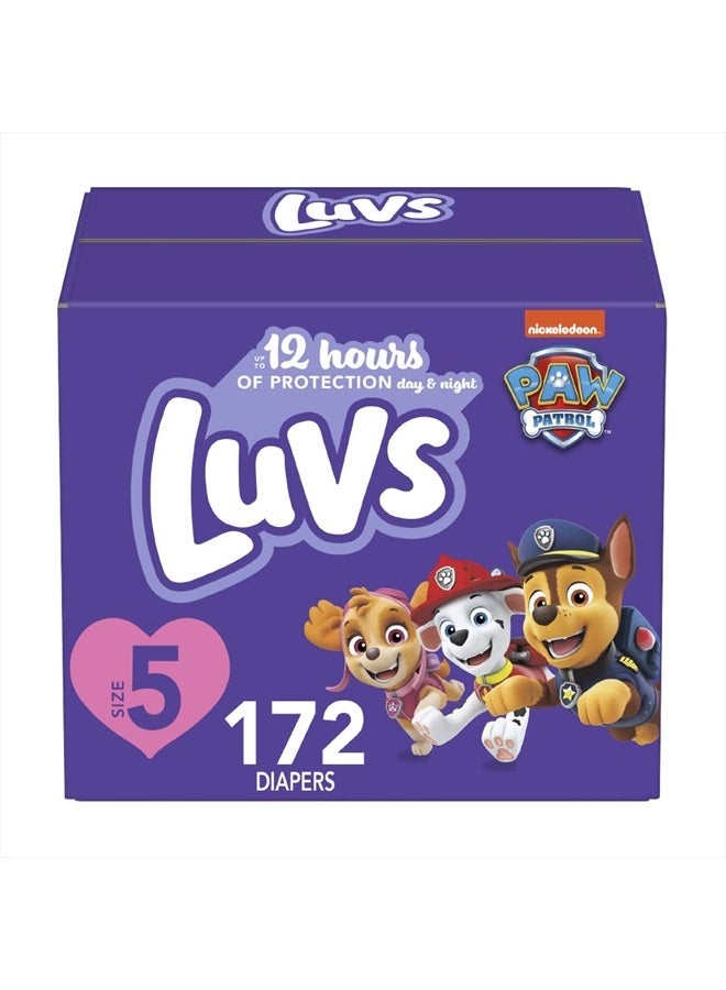 Diapers - Size 5, 172 Count, Paw Patrol Disposable Baby Diapers