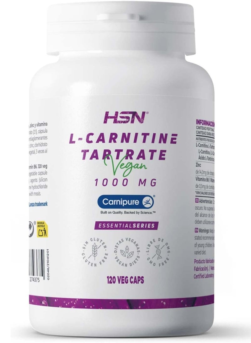 L-CARNITINE TARTRATE (Carnipure®) 1000mg - 120 veg caps