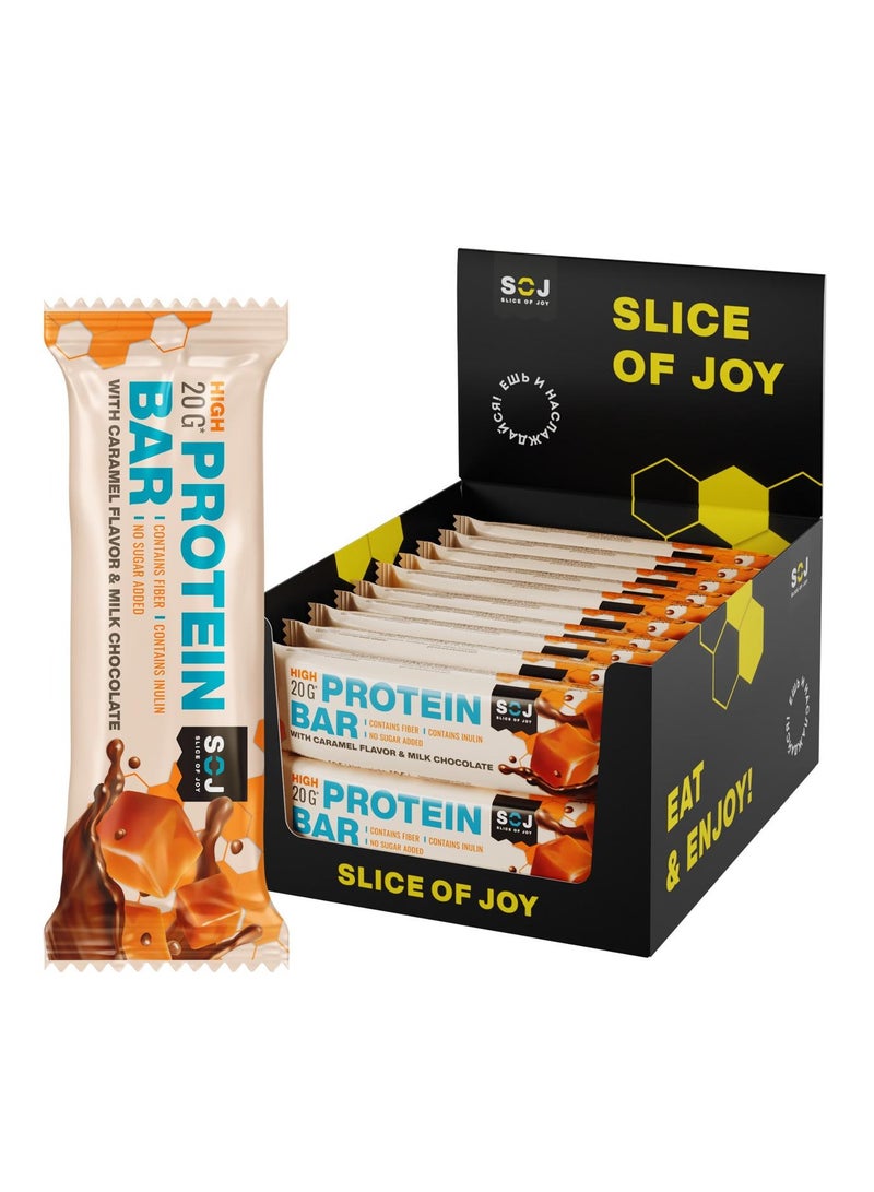 High Protein Cream Toffee Flavored Coated in Milk Chocolate No Sugar Added Pack of 20 X 50g