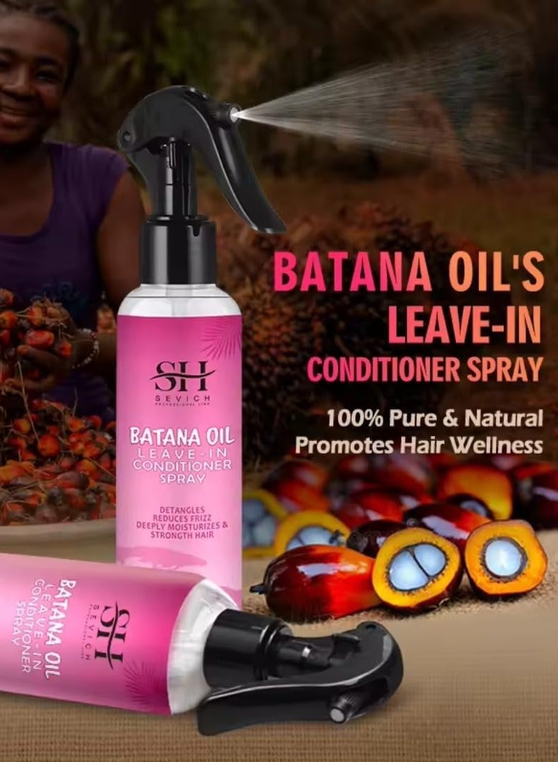 100ml Batana Oil Leave in Conditioner Spray Natural 100% Raw Batana Oil Hair Leave in Conditioner Detangles Reduce Frizz Hair Deeply Moisturize and Strengthen Hair Leave in Conditioner