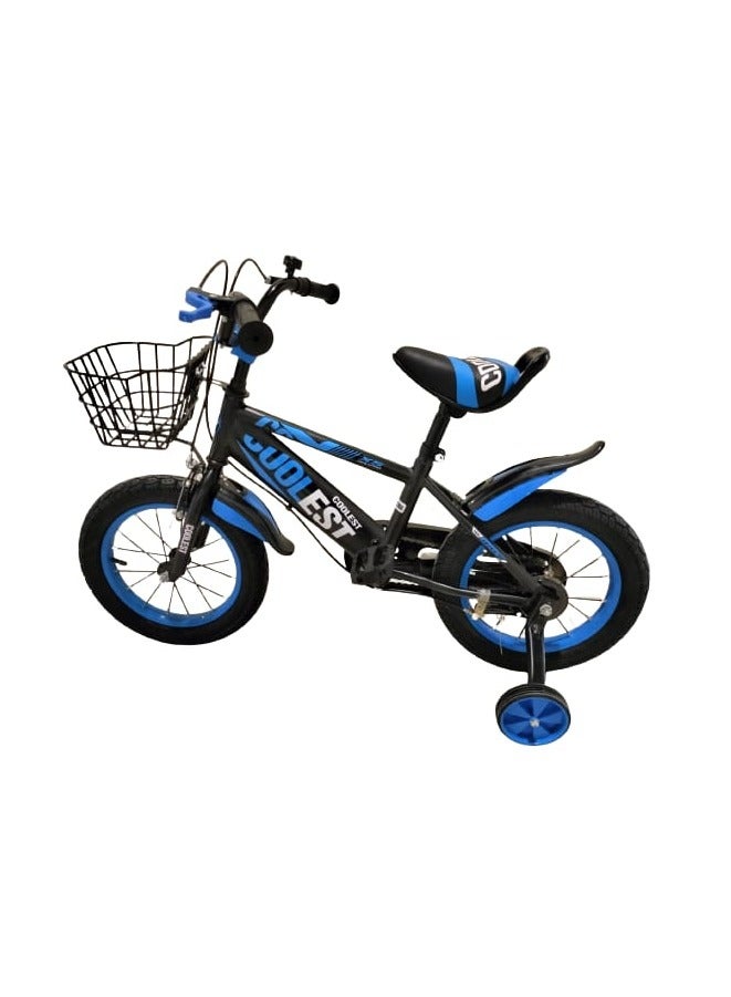 Shard Kids bike Children Bicycle 18 Inches Blue For Ages 5-9 Years With Training Wheels basket bell