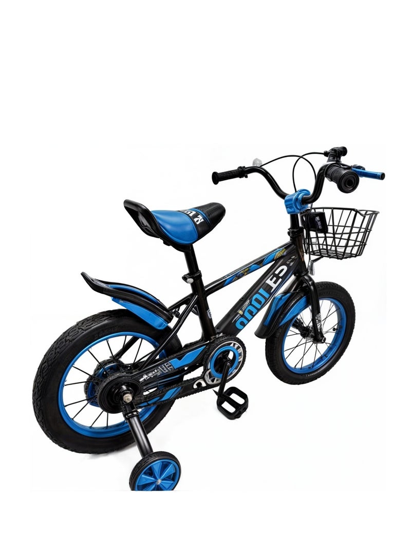 Shard Kids bike Children Bicycle 18 Inches Blue For Ages 5-9 Years With Training Wheels basket bell