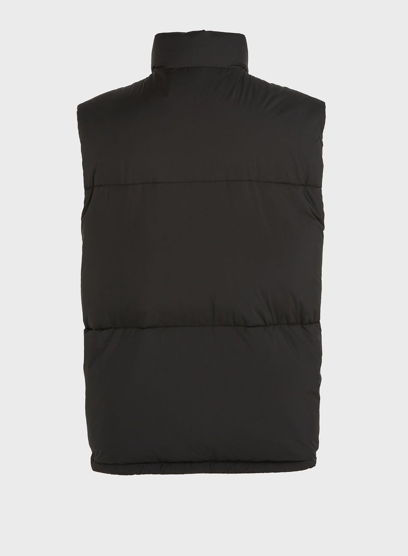 Logo Puffer Vest Jacket