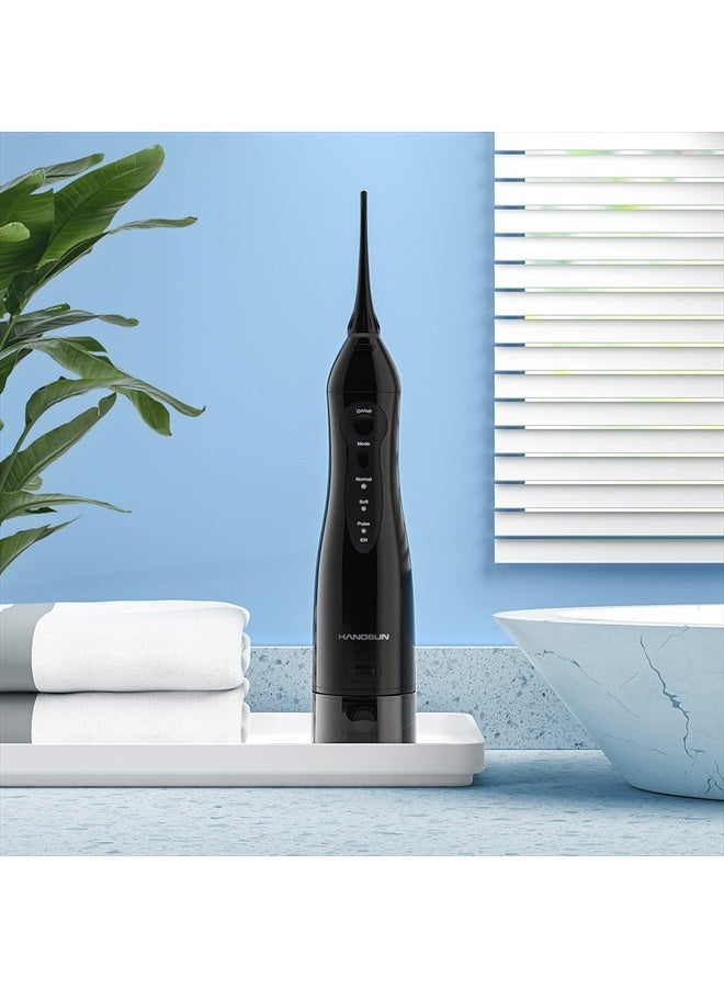 Water Flossers for Teeth Cordless Portable Dental Oral Irrigator HOC760 300ML Rechargeable IPX7 Waterproof Water Teeth Cleaner Picks for Home Travel with 8 Jet Tips