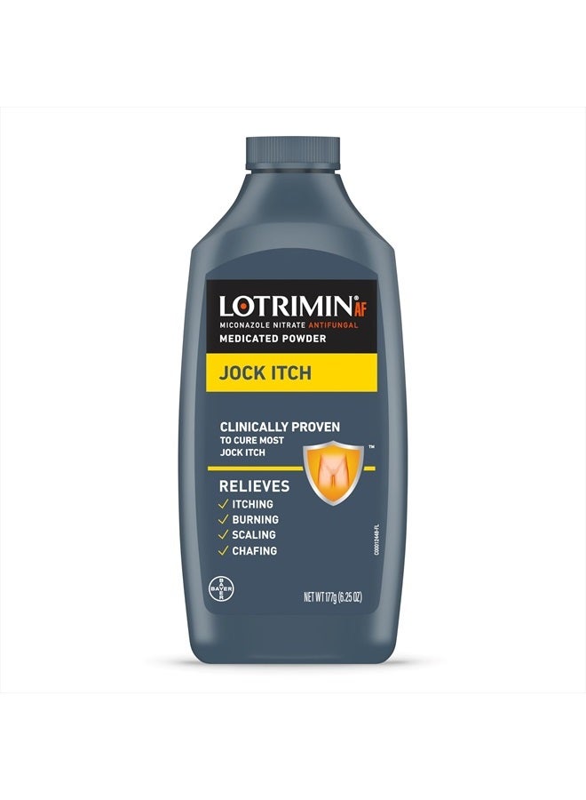 Antifungal Jock Itch Medicated Powder with Miconazole Nitrate, Jock Itch Treatment for Men, Women, and Kids Over The Age of 2, 6.25 oz Bottle