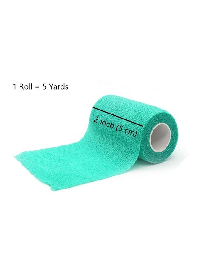 15 Pack 2 Inch x 5 Yards Self Adhesive Bandage Breathable Cohesive Bandage Wrap Rolls Elastic Self-Adherent Tape for Stretch Athletic, Sports, Wrist, Ankle