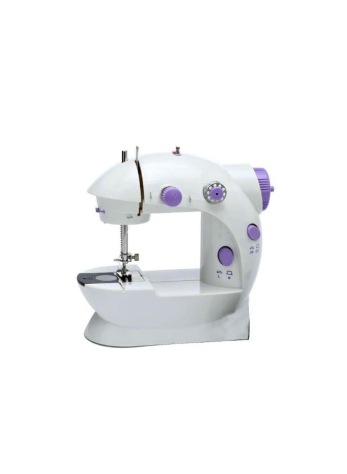 Portable Mini Sewing Machine SM-202A White/Purple