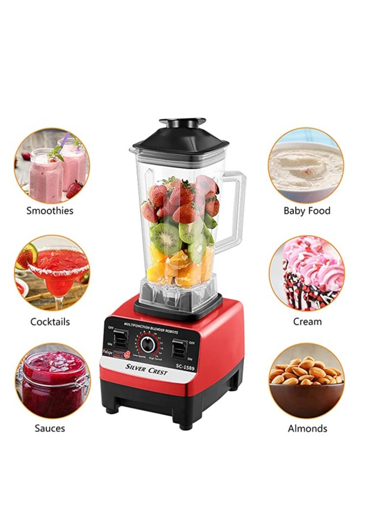 Silver Crest 4500w Heavy Duty Commercial Grade Blender With 2 Jars