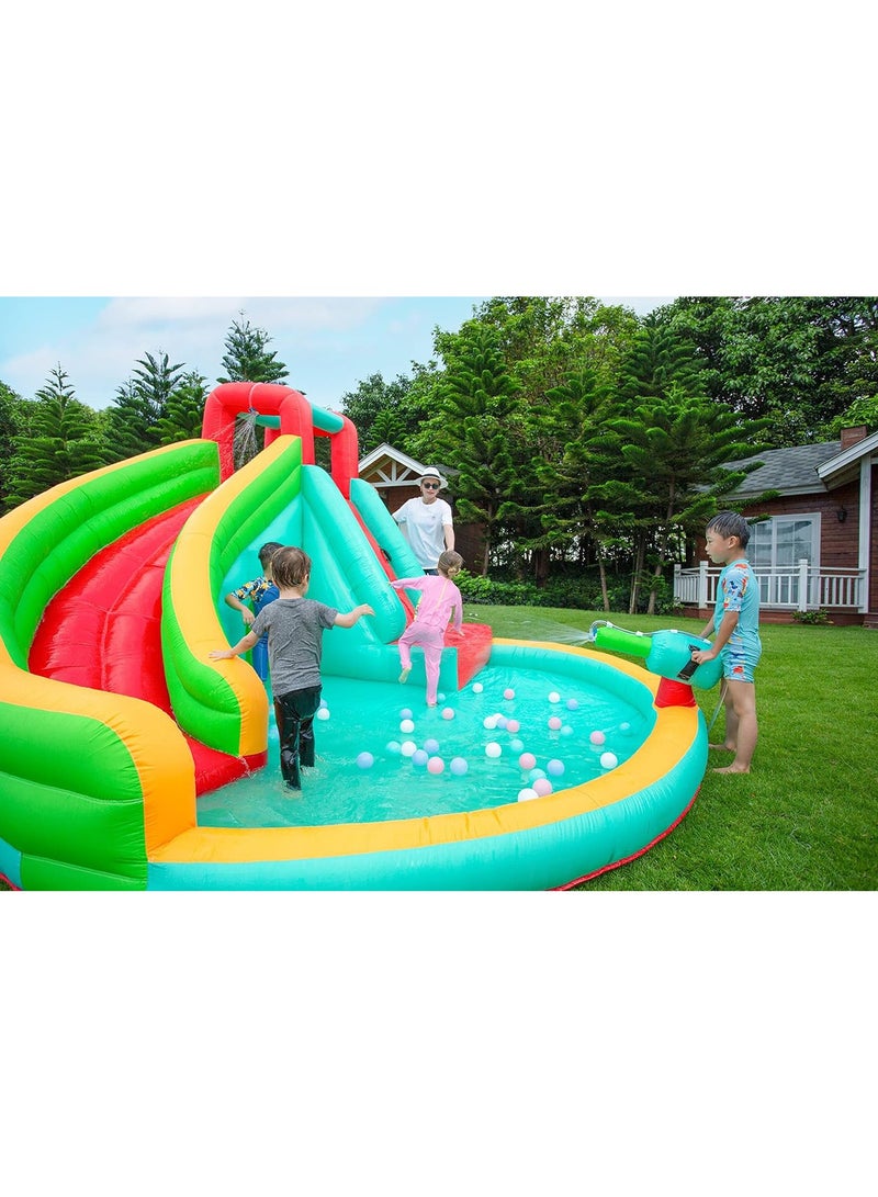 Inflatable Twin Water Slide with tunnel for Kids Outdoor Play