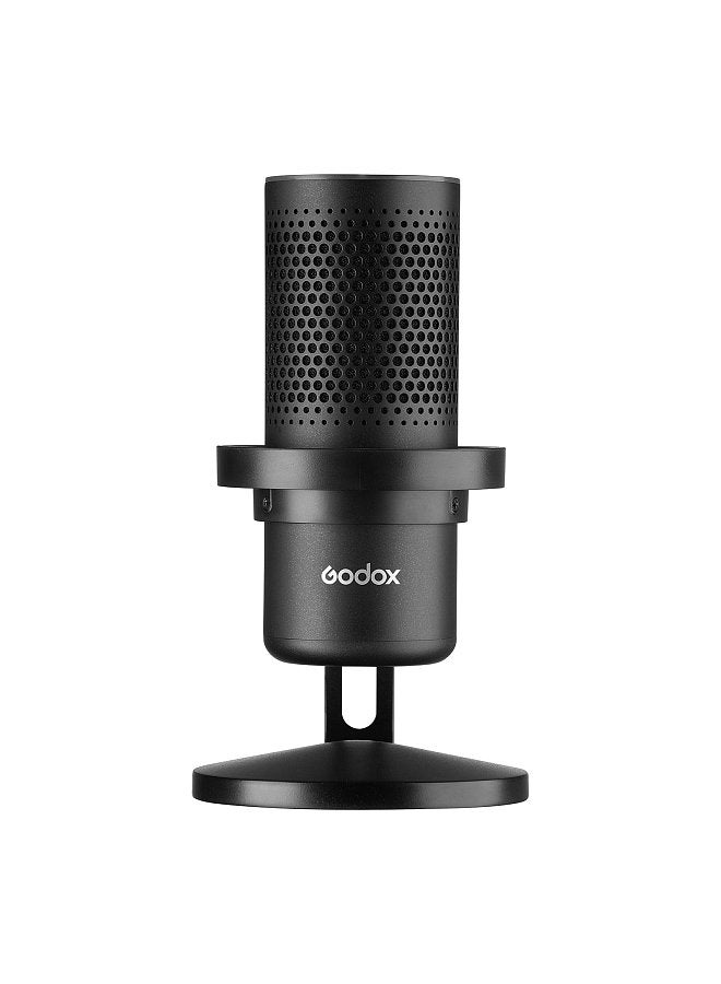 EM68 Professional USB Cardioid Microphone Mini Desktop Recording Mic with RGB Breathing Light One-Button Mute for Gaming Video Conference Live Stream Vlog Recording