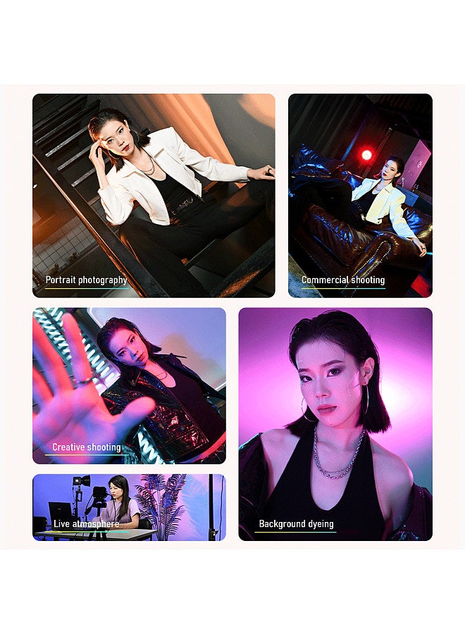 YNLUX100RGB 120W Bi-color Photography Light Full Color RGB Video Light 2000K-10000K Dimmable CRI≥96 with Standar Bowens Mount 30 Lighting Scene Effects 2.4G Wireless System