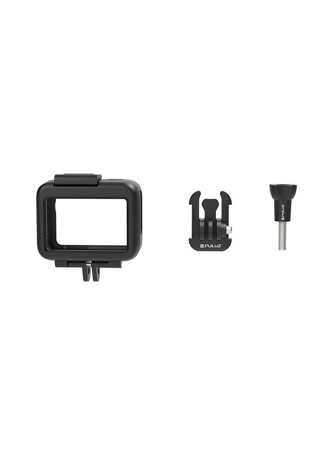 PU866B Sports Camera Protective Frame Protective Case Housing Shockproof Replacement for Insta360 GO 3 Mini Protection Accessories ABS Camera Shell Protector with Base Bracket