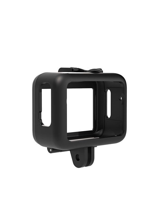 PU866B Sports Camera Protective Frame Protective Case Housing Shockproof Replacement for Insta360 GO 3 Mini Protection Accessories ABS Camera Shell Protector with Base Bracket