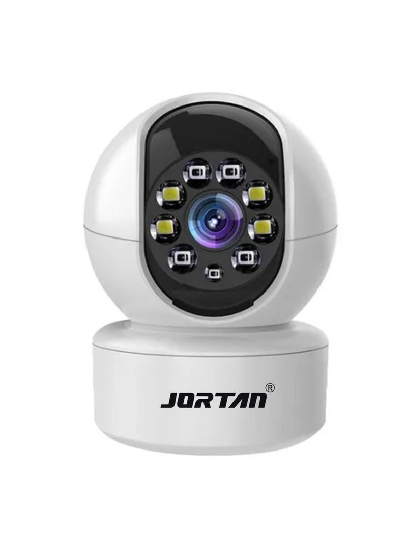 Jortan 1080P Intelligent Wi-Fi Cradle Head Indoor Camera, Baby Monitoring, Infrared Night Vision, Two- Way Talking, Motion Detection, 360°/90° PTZ control Indoor Security Camera
