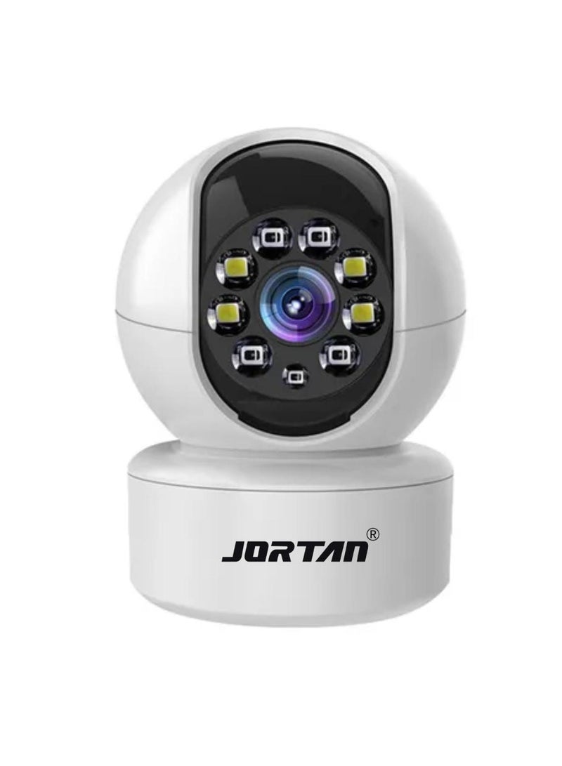 Jortan 1080P Intelligent Wi-Fi Cradle Head Indoor Camera, Baby Monitoring, IR and Color Night Vision, Two- Way Talking, Motion Detection, Motion Tracking, 360°/90° PTZ control Indoor Security Camera